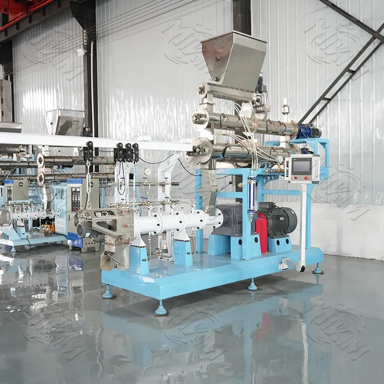 Twin screw floating fish feed pellet extruder machine Twin screw floating fish feed pellet extruder machine